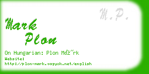 mark plon business card